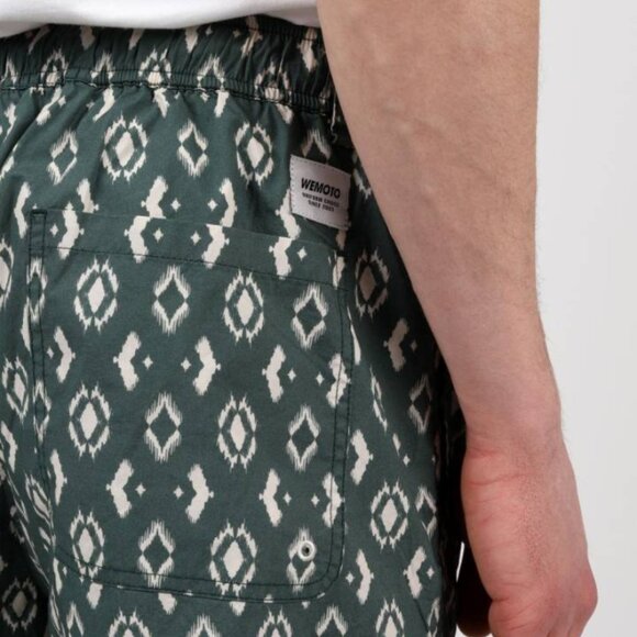 BNWT Wemoto - Dogs OC Poplin - Men's Green Organic Cotton Swim Shorts - Picture 6 of 8
